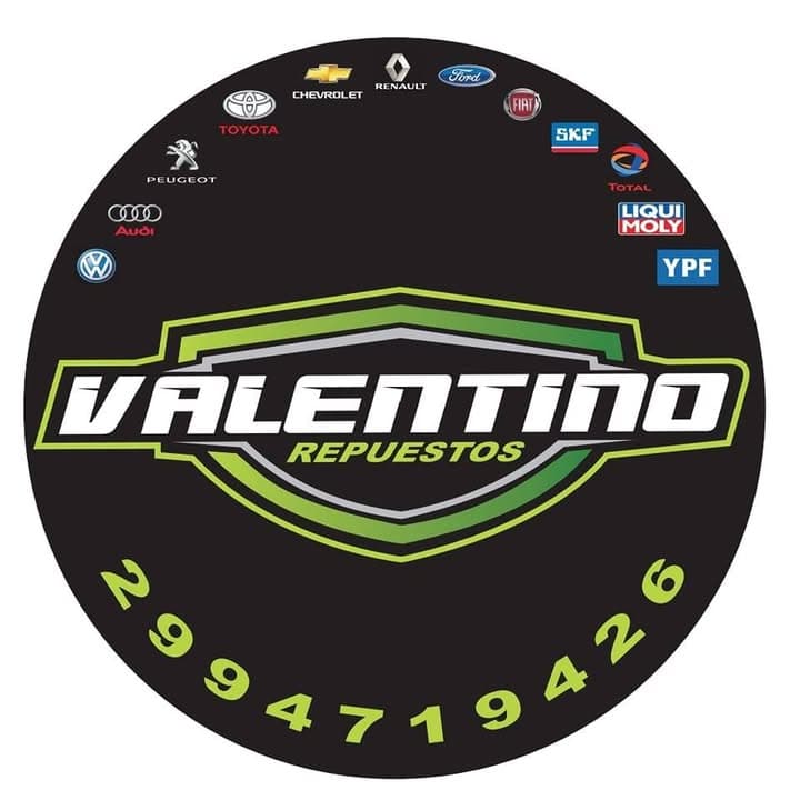 Logo real de Valentino Repuestos
